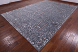 Grey Persian Ziegler Hand Knotted Wool & Silk Rug - 10' 1" X 14' 6" - Golden Nile