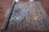 Modern Hand Knotted Wool & Silk Rug - 7' 11" X 10' 1" - Golden Nile