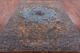Modern Hand Knotted Wool & Silk Rug - 7' 11" X 10' 1" - Golden Nile