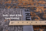 Modern Hand Knotted Wool & Silk Rug - 7' 11" X 10' 1" - Golden Nile