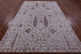 Grey Persian Ziegler Handmade Wool & Silk Rug - 6' 5" X 9' 4" - Golden Nile