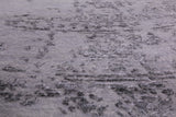 Grey Round Modern Hand Knotted Wool & Silk Rug - 7' 11" X 8' 0" - Golden Nile