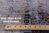Contemporary Hand Knotted Wool & Silk Rug - 9' 1" X 12' 6" - Golden Nile