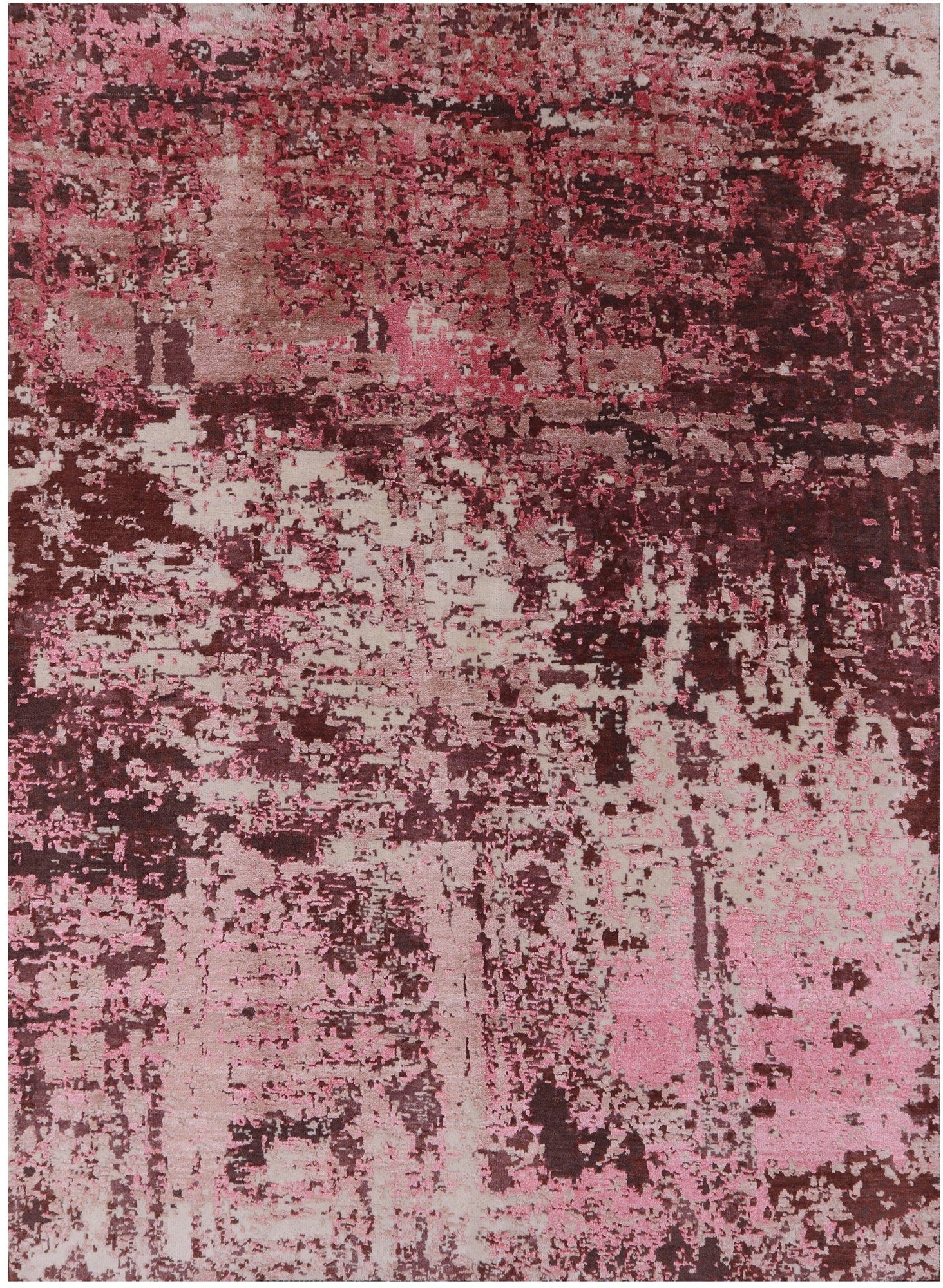Modern Handmade Wool & Silk Rug - 5' 0" X 7' 0" - Golden Nile