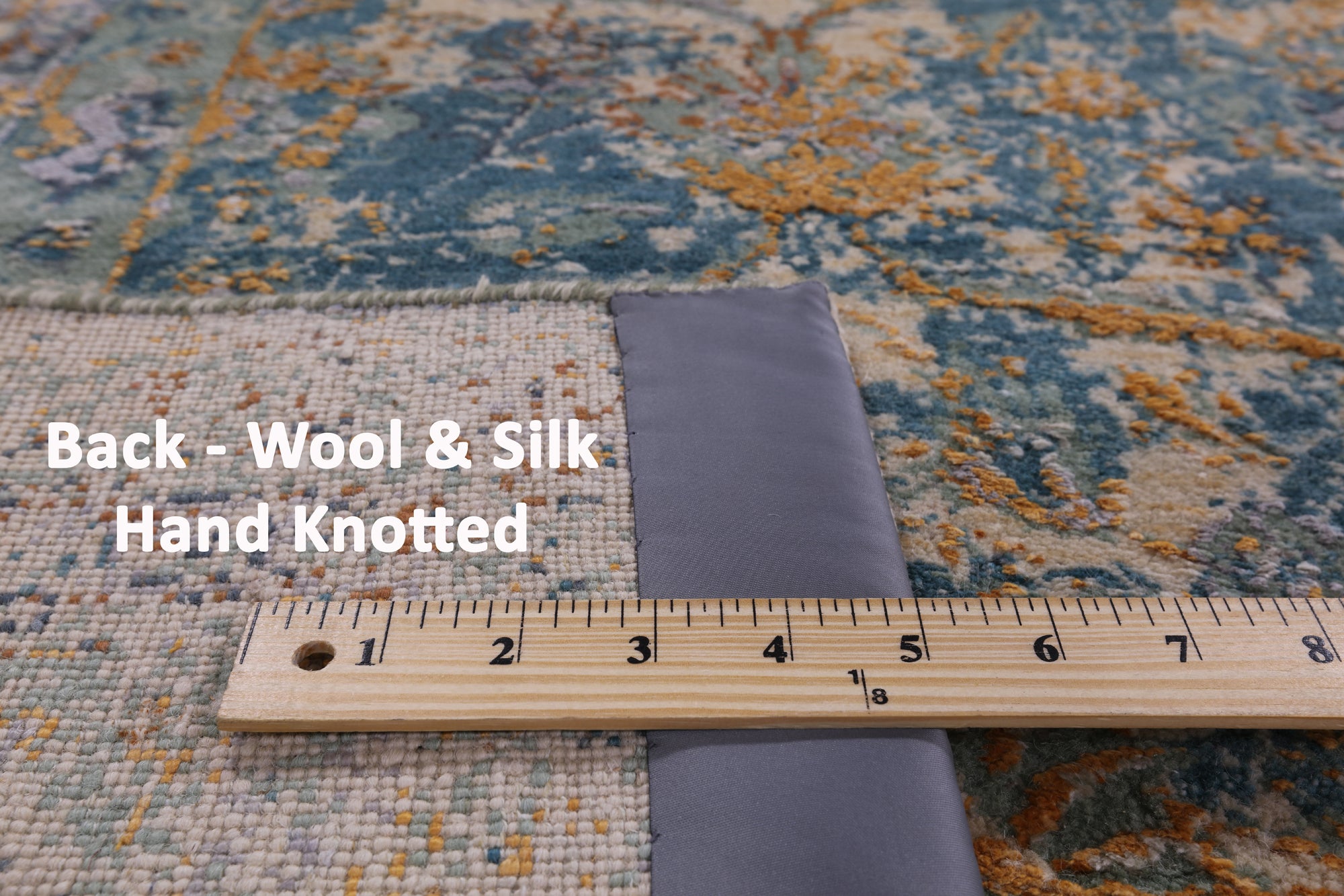 Modern Hand Knotted Wool & Silk Rug - 7' 11" X 10' 2" - Golden Nile