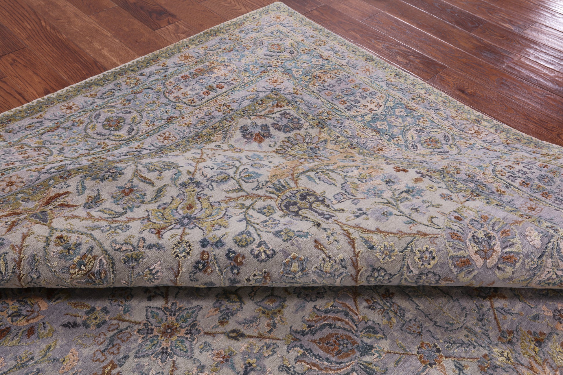 Modern Hand Knotted Wool & Silk Rug - 8' 1" X 10' 1" - Golden Nile