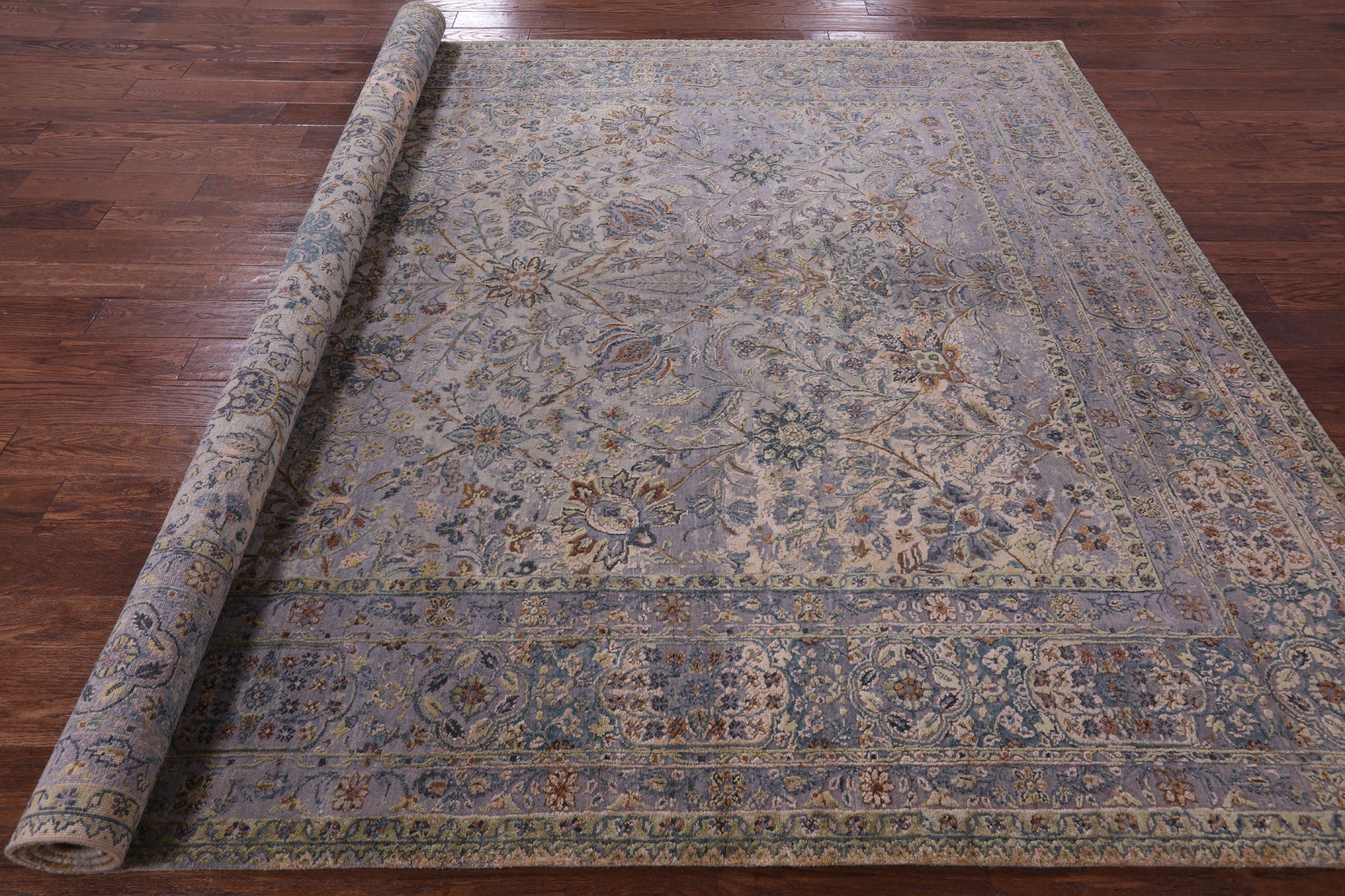 Modern Hand Knotted Wool & Silk Rug - 8' 1" X 10' 1" - Golden Nile