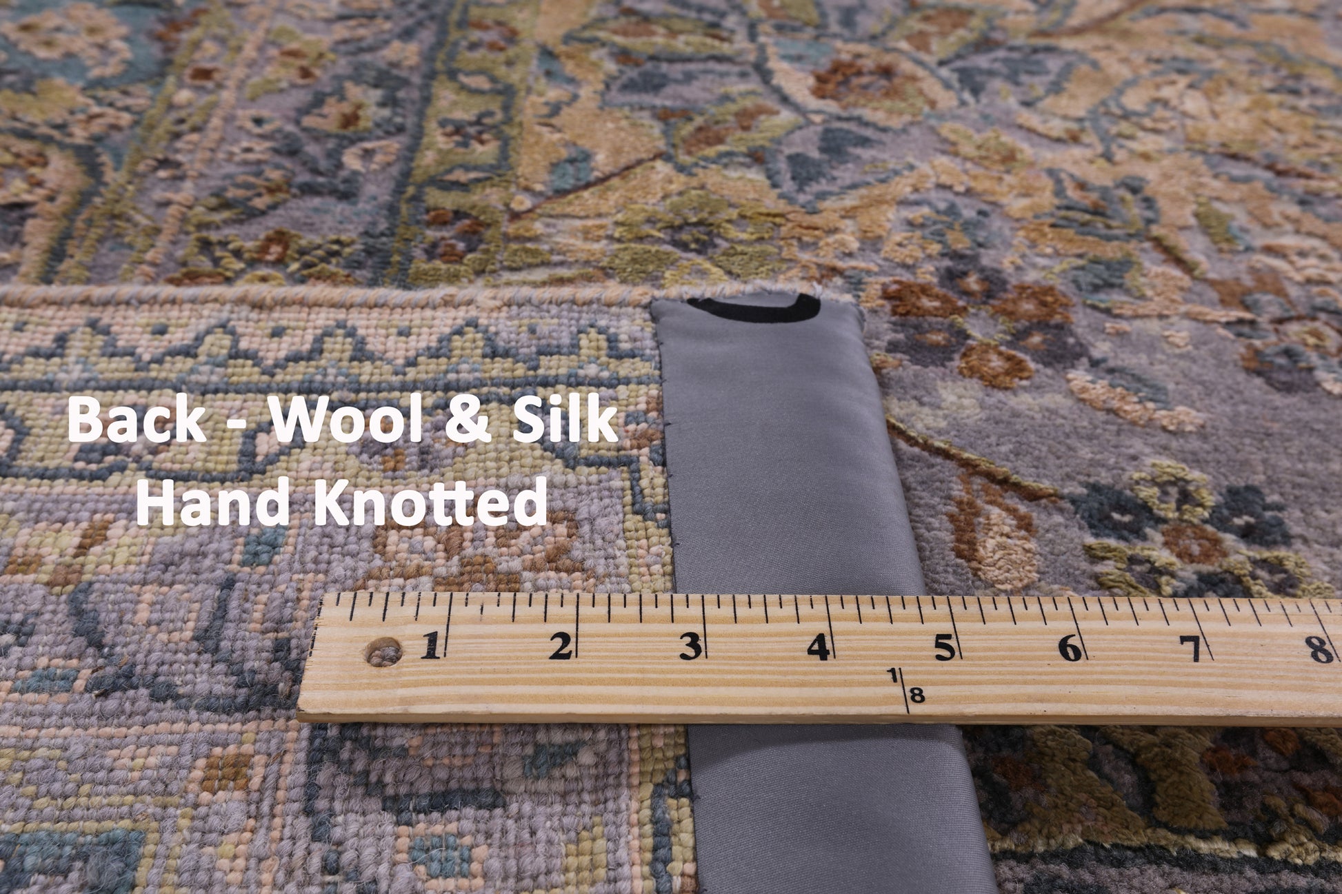 Modern Hand Knotted Wool & Silk Rug - 8' 1" X 10' 1" - Golden Nile