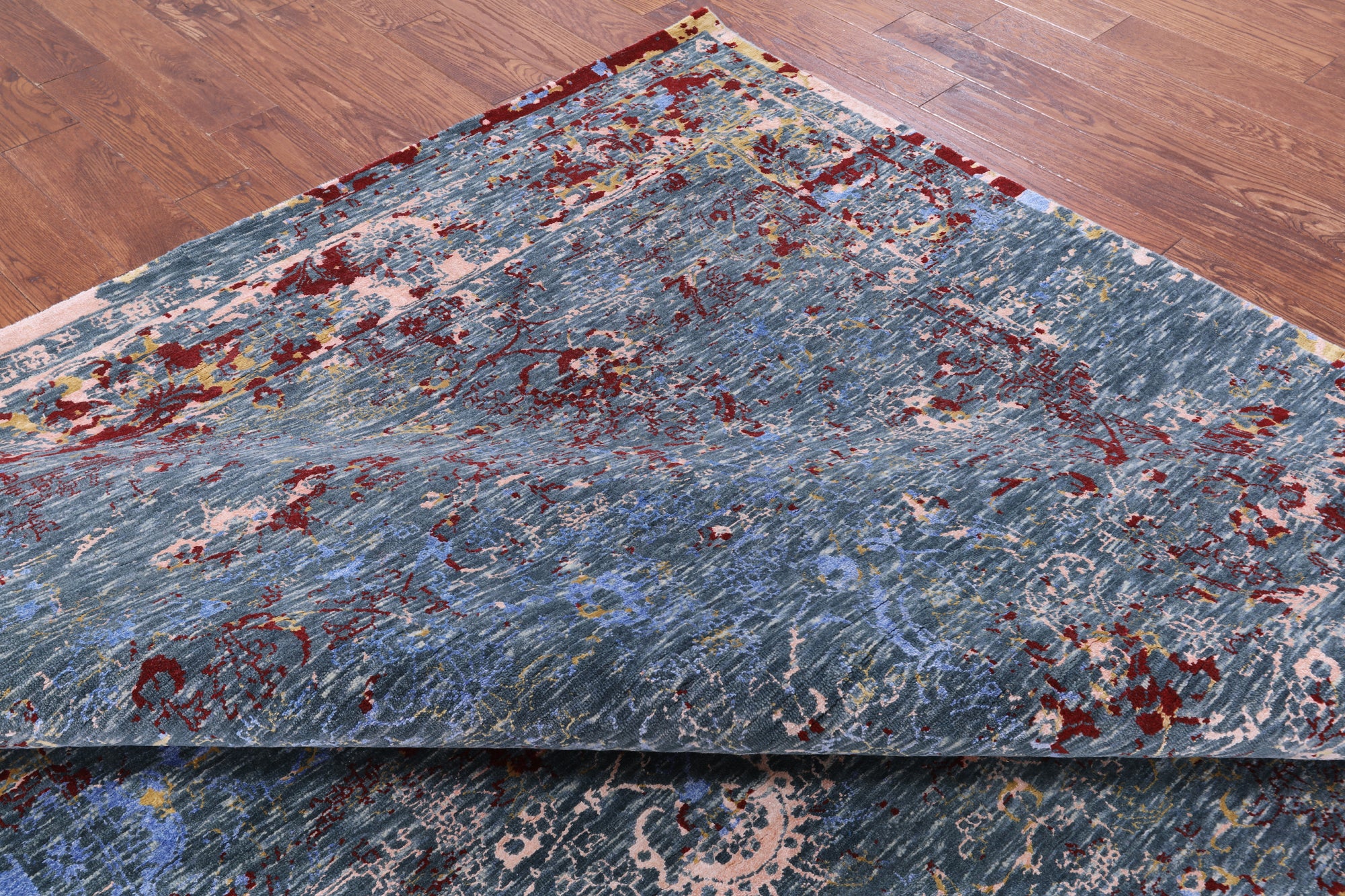 Persian Hand Knotted Wool & Silk Rug - 8' 0" X 10' 1" - Golden Nile