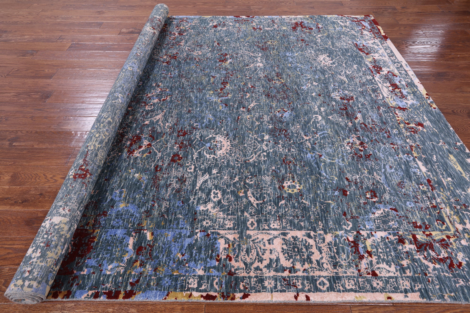 Persian Hand Knotted Wool & Silk Rug - 8' 0" X 10' 1" - Golden Nile