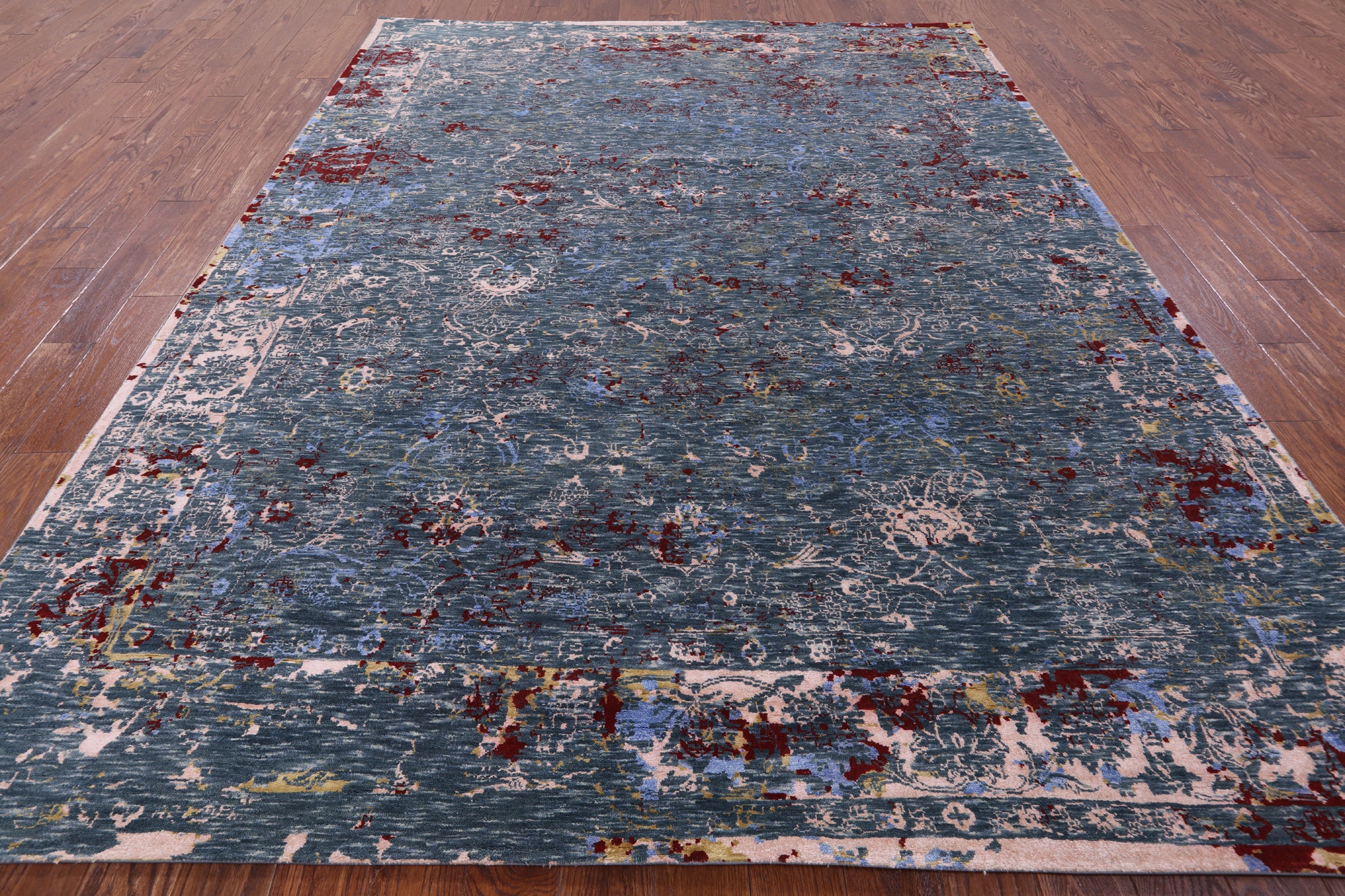 Persian Hand Knotted Wool & Silk Rug - 8' 0" X 10' 1" - Golden Nile