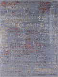 Modern Hand Knotted Wool & Silk Rug - 7' 9" X 10' 2" - Golden Nile