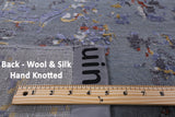 Modern Hand Knotted Wool & Silk Rug - 7' 9" X 10' 2" - Golden Nile