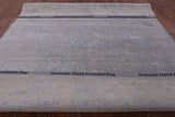 Grey Modern Hand Knotted Wool & Silk Rug - 8' 1" X 10' 0" - Golden Nile