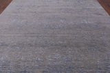 Grey Modern Hand Knotted Wool & Silk Rug - 8' 1" X 10' 0" - Golden Nile