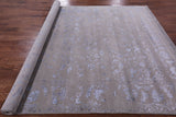 Grey Persian Fine Serapi Hand Knotted Wool & Silk Rug - 8' 1" X 10' 2" - Golden Nile