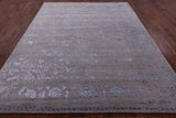 Grey Persian Fine Serapi Hand Knotted Wool & Silk Rug - 8' 1" X 10' 2" - Golden Nile