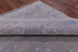 Grey Persian Fine Serapi Hand Knotted Wool & Silk Rug - 8' 1" X 10' 2" - Golden Nile