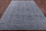 Grey Persian Hand Knotted Wool & Silk Rug - 7' 11" X 10' 3" - Golden Nile