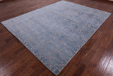 Grey Persian Hand Knotted Wool & Silk Rug - 7' 11" X 10' 3" - Golden Nile