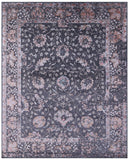 Grey Modern Handmade Wool & Silk Rug - 8' 1" X 10' 2" - Golden Nile