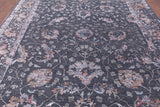 Grey Modern Handmade Wool & Silk Rug - 8' 1" X 10' 2" - Golden Nile
