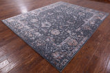 Grey Modern Handmade Wool & Silk Rug - 8' 1" X 10' 2" - Golden Nile