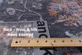 Grey Modern Handmade Wool & Silk Rug - 8' 1" X 10' 2" - Golden Nile