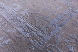 Grey Contemporary Hand Knotted Wool & Silk Rug - 7' 11" X 10' 3" - Golden Nile