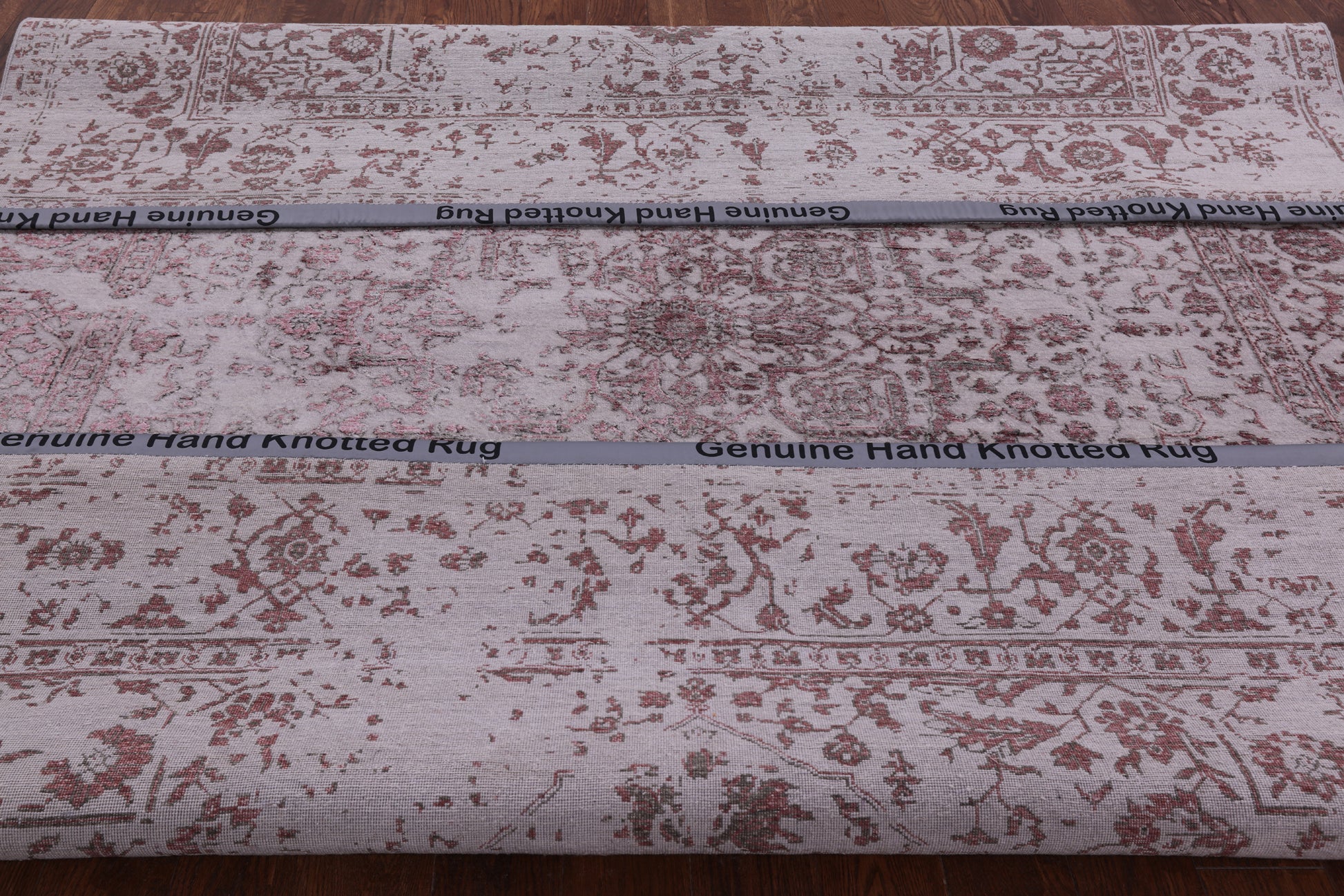 Grey Persian Fine Serapi Hand Knotted Wool & Silk Rug - 8' 2" X 10' 1" - Golden Nile