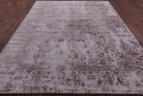 Grey Persian Fine Serapi Hand Knotted Wool & Silk Rug - 8' 2" X 10' 1" - Golden Nile