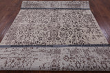 Ivory Modern Handmade Wool & Silk Rug - 6' 1" X 9' 3" - Golden Nile