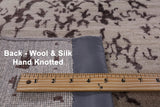 Ivory Modern Handmade Wool & Silk Rug - 6' 1" X 9' 3" - Golden Nile