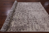 Ivory Modern Handmade Wool & Silk Rug - 6' 1" X 9' 3" - Golden Nile
