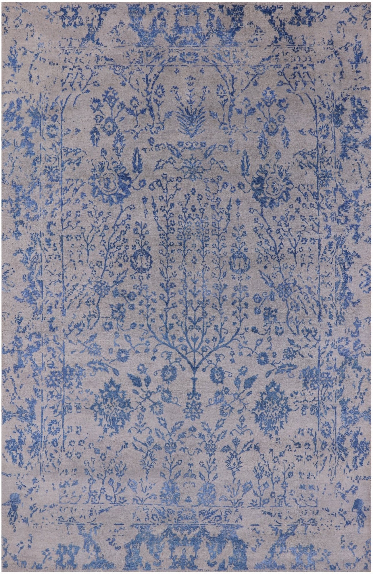 Modern Handmade Wool & Silk Rug - 5' 11" X 8' 11" - Golden Nile