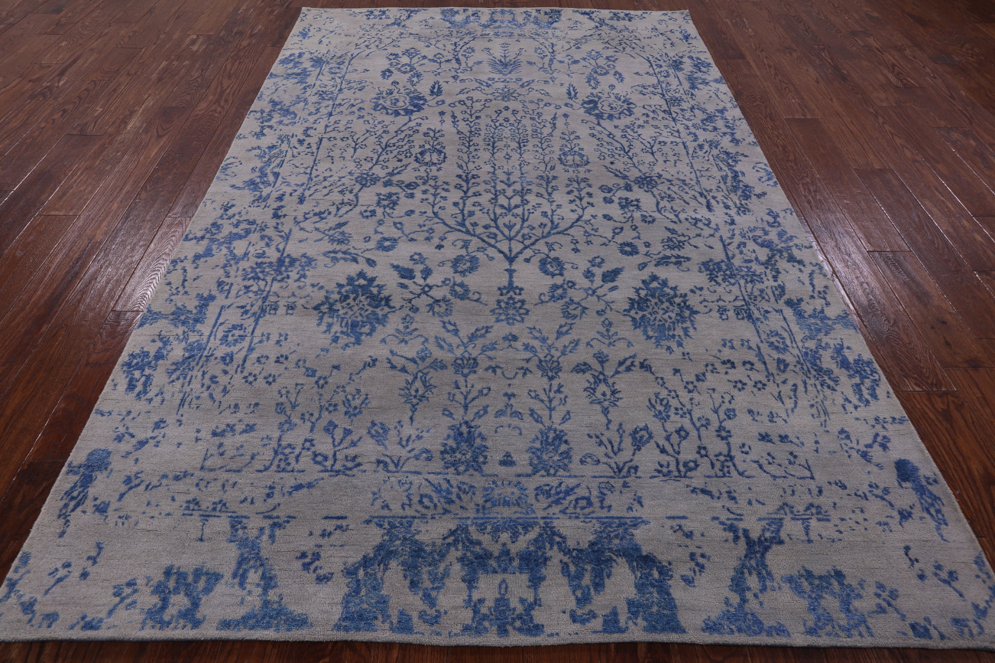 Modern Handmade Wool & Silk Rug - 5' 11" X 8' 11" - Golden Nile