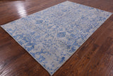 Modern Handmade Wool & Silk Rug - 5' 11" X 8' 11" - Golden Nile