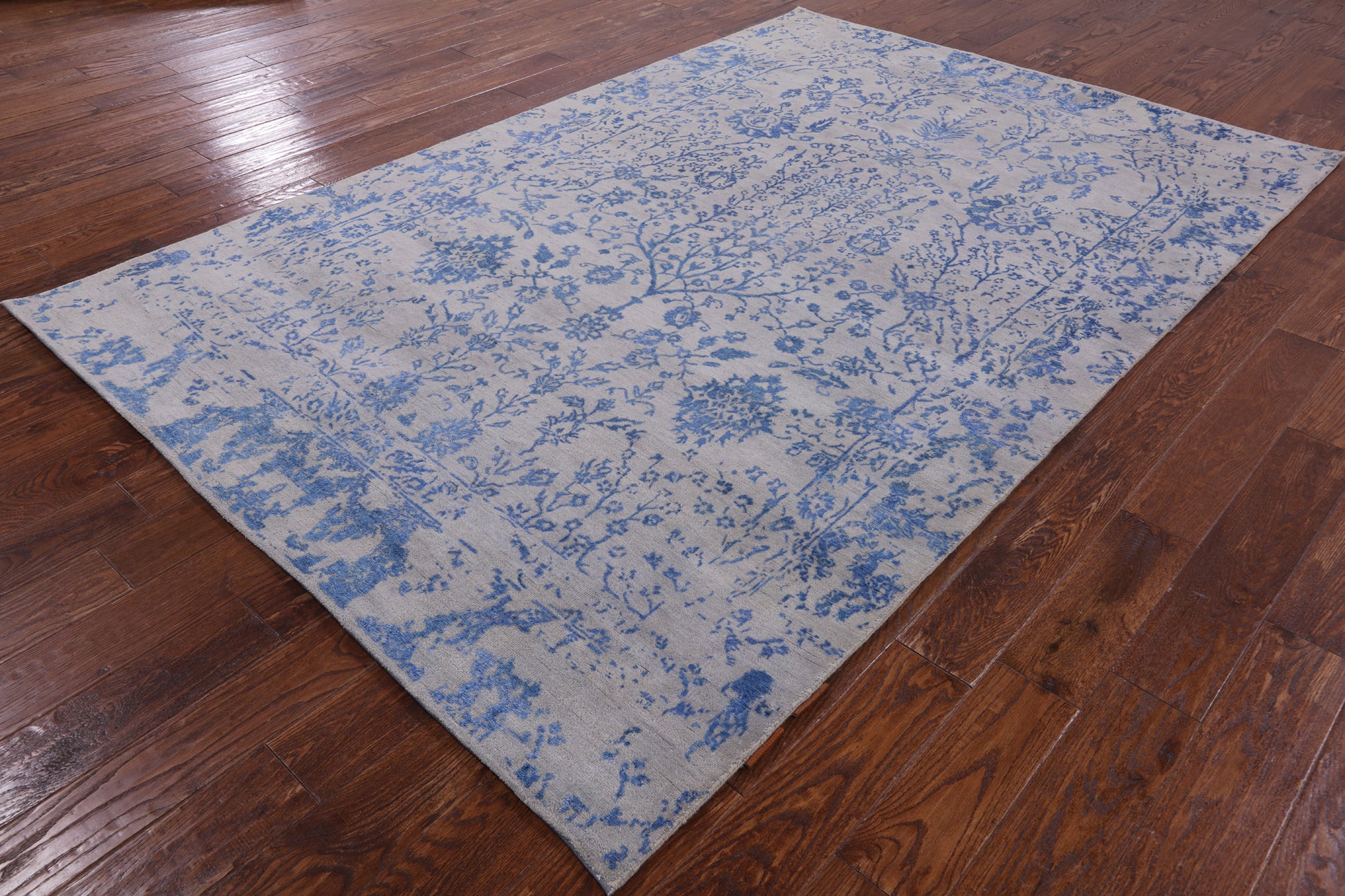 Modern Handmade Wool & Silk Rug - 5' 11" X 8' 11" - Golden Nile