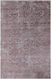 Grey Modern Handmade Wool & Silk Rug - 6' 0" X 9' 2" - Golden Nile