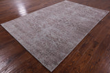 Grey Modern Handmade Wool & Silk Rug - 6' 0" X 9' 2" - Golden Nile