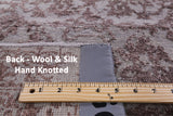 Grey Modern Handmade Wool & Silk Rug - 6' 0" X 9' 2" - Golden Nile