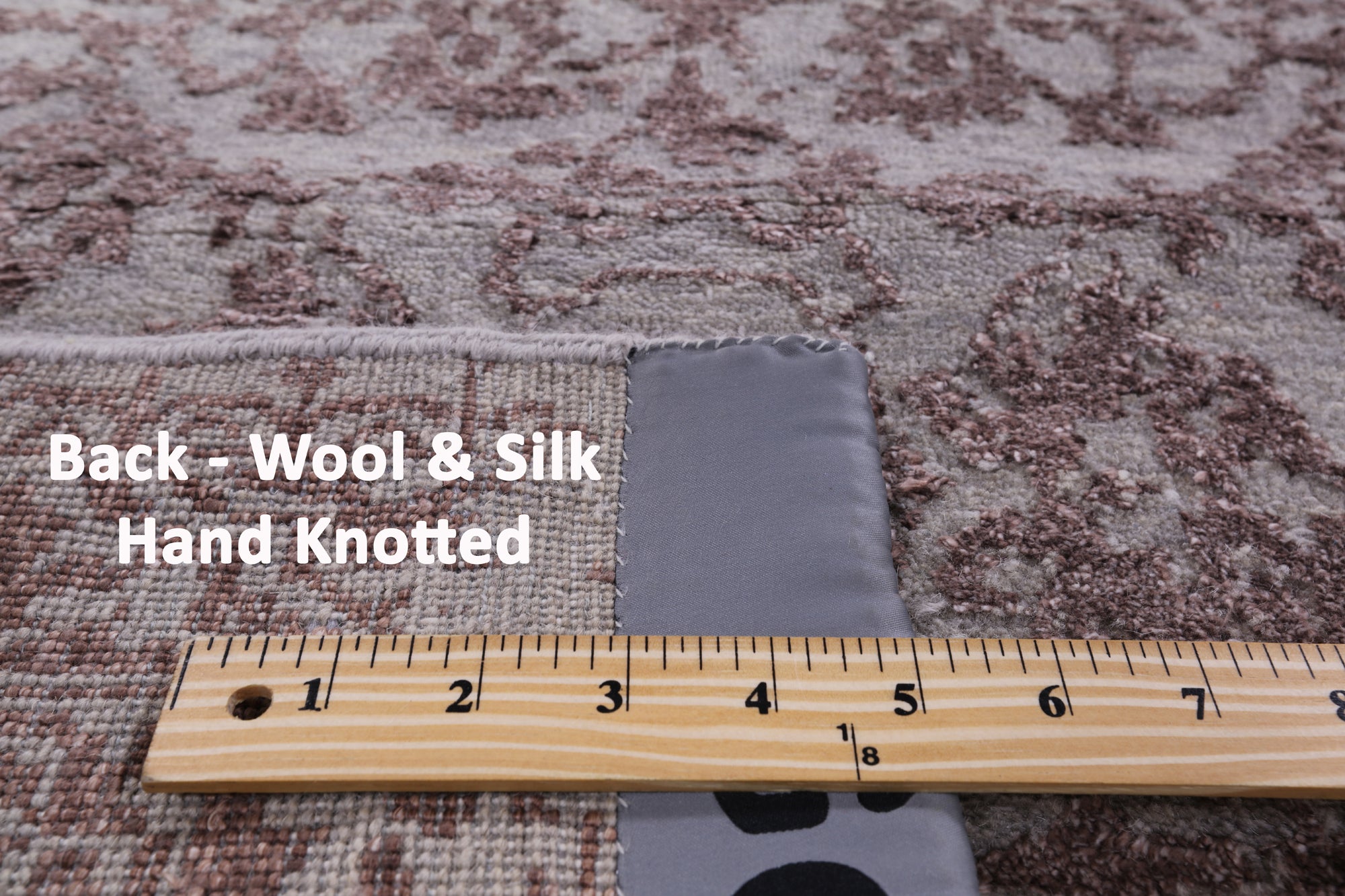 Grey Modern Handmade Wool & Silk Rug - 6' 0" X 9' 2" - Golden Nile