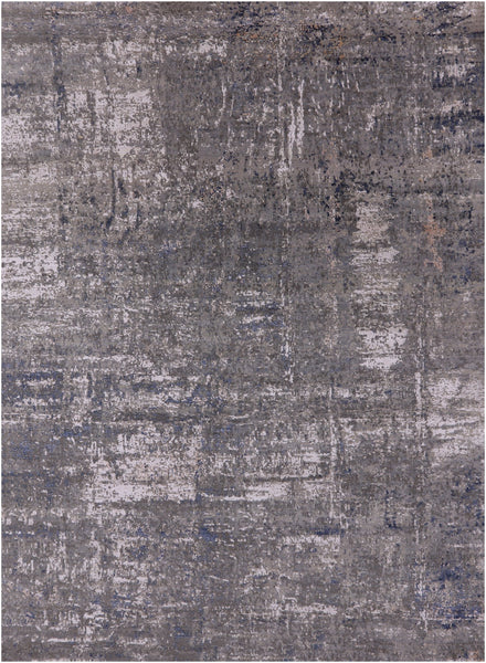 Modern Hand Knotted Wool & Silk Rug - 8' 10" X 12' 0" - Golden Nile