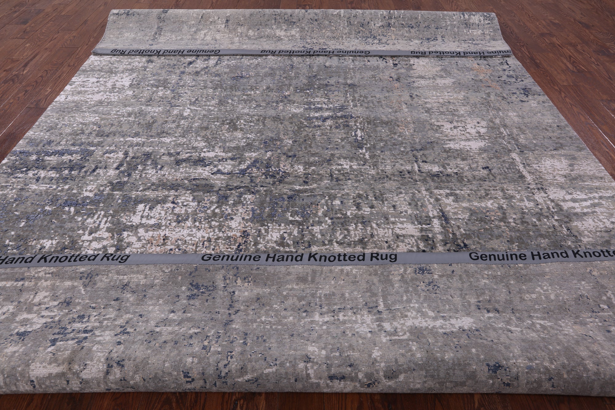Modern Hand Knotted Wool & Silk Rug - 8' 10" X 12' 0" - Golden Nile
