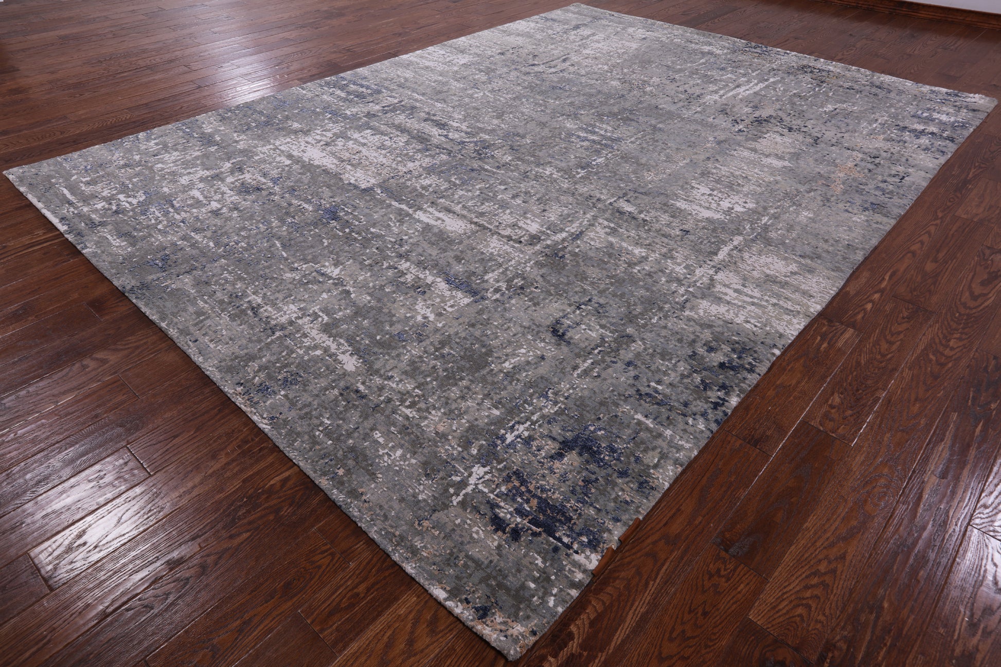 Modern Hand Knotted Wool & Silk Rug - 8' 10" X 12' 0" - Golden Nile
