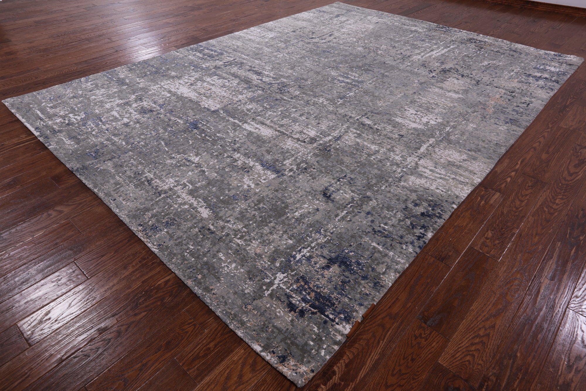 Modern Hand Knotted Wool & Silk Rug - 8' 10" X 12' 0" - Golden Nile