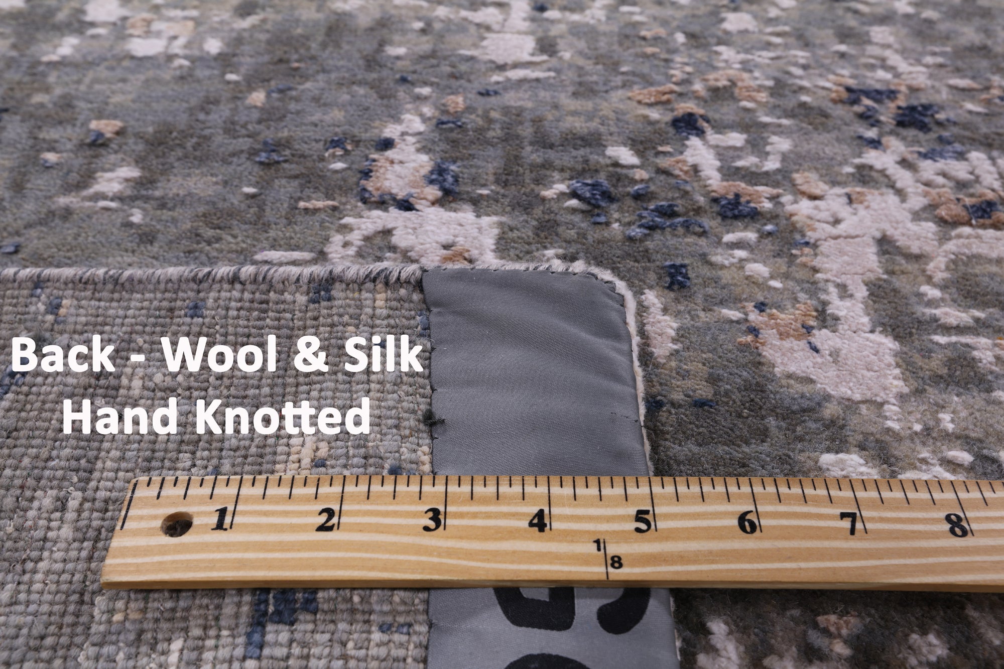 Modern Hand Knotted Wool & Silk Rug - 8' 10" X 12' 0" - Golden Nile