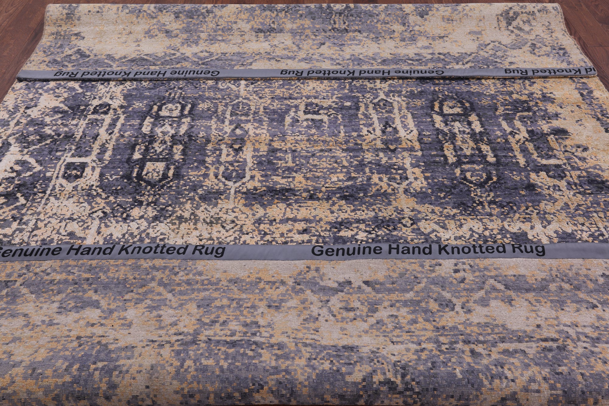 Modern Handmade Wool & Silk Rug - 8' 0" X 10' 3" - Golden Nile