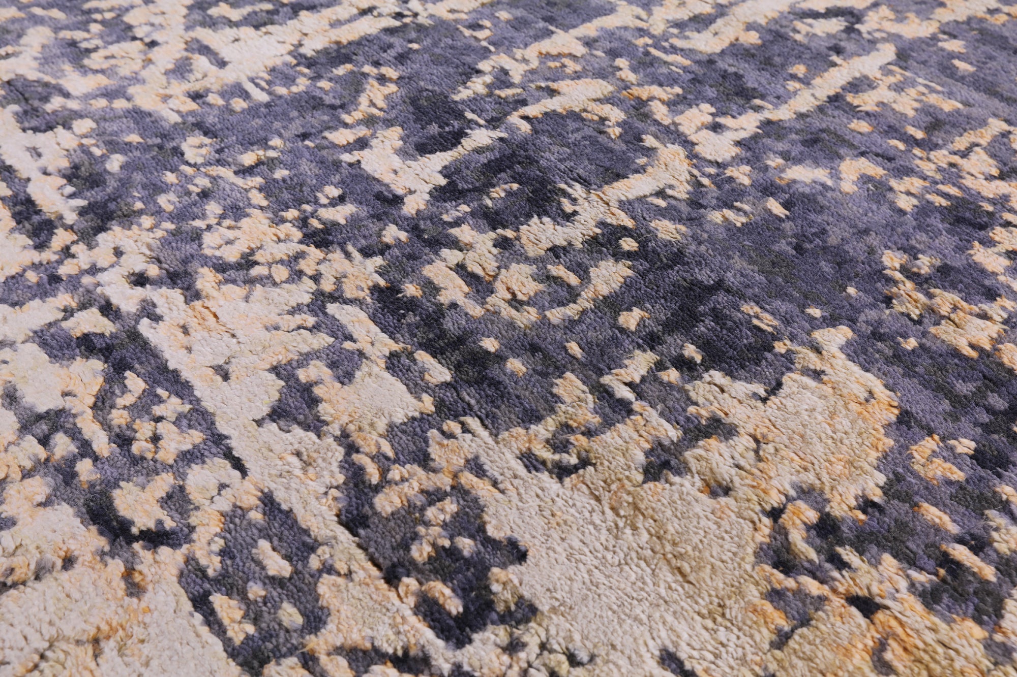 Modern Handmade Wool & Silk Rug - 8' 0" X 10' 3" - Golden Nile