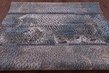 Animal Print Design Abstract Contemporary Hand Knotted Wool & Silk Rug - 8' 1" X 10' 1" - Golden Nile